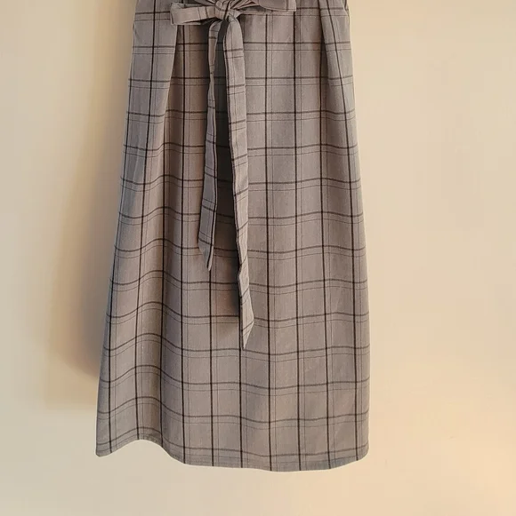 Polagram Gray Plaid Midi Dress - Picture 2 of 3